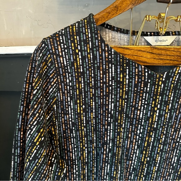 Christopher & Banks Black‎ and Gold Striped Blouse - Picture 6 of 10